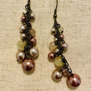 Vintage bead dangle earrings